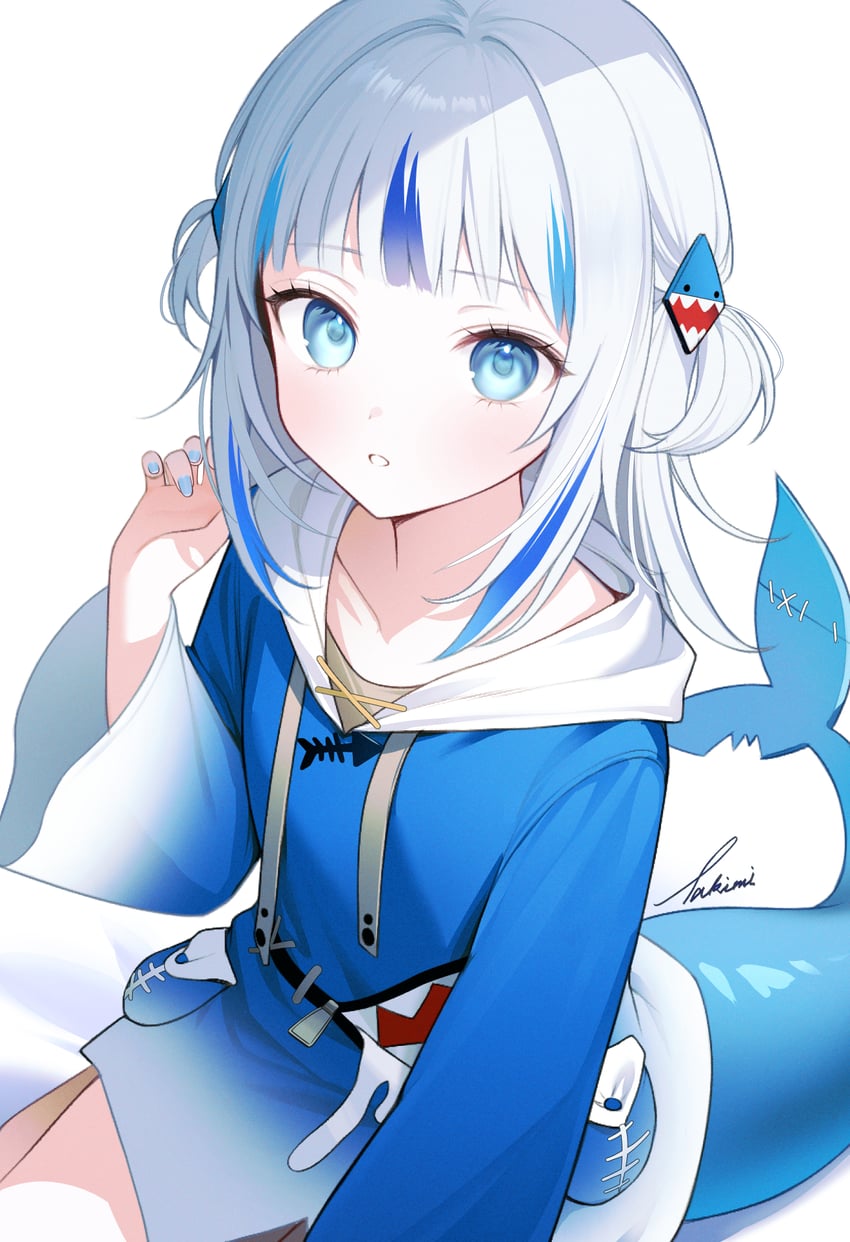 gawr gura (hololive and 1 more) drawn by takimii