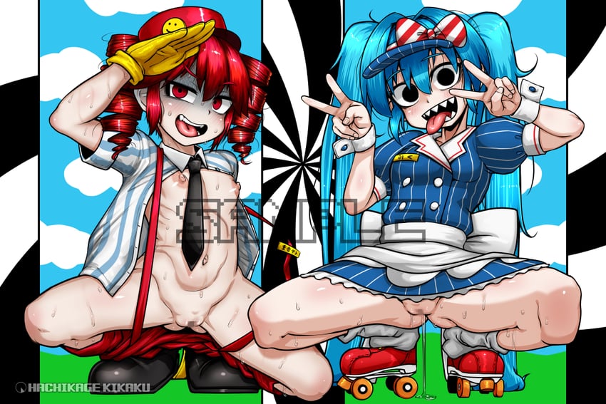 hatsune miku and kasane teto (vocaloid and 2 more) drawn by aotako