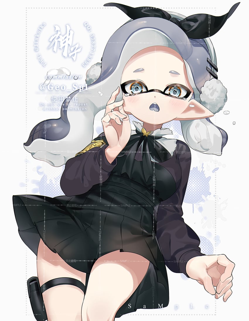 inkling player character and inkling girl (splatoon) drawn by jinkoika