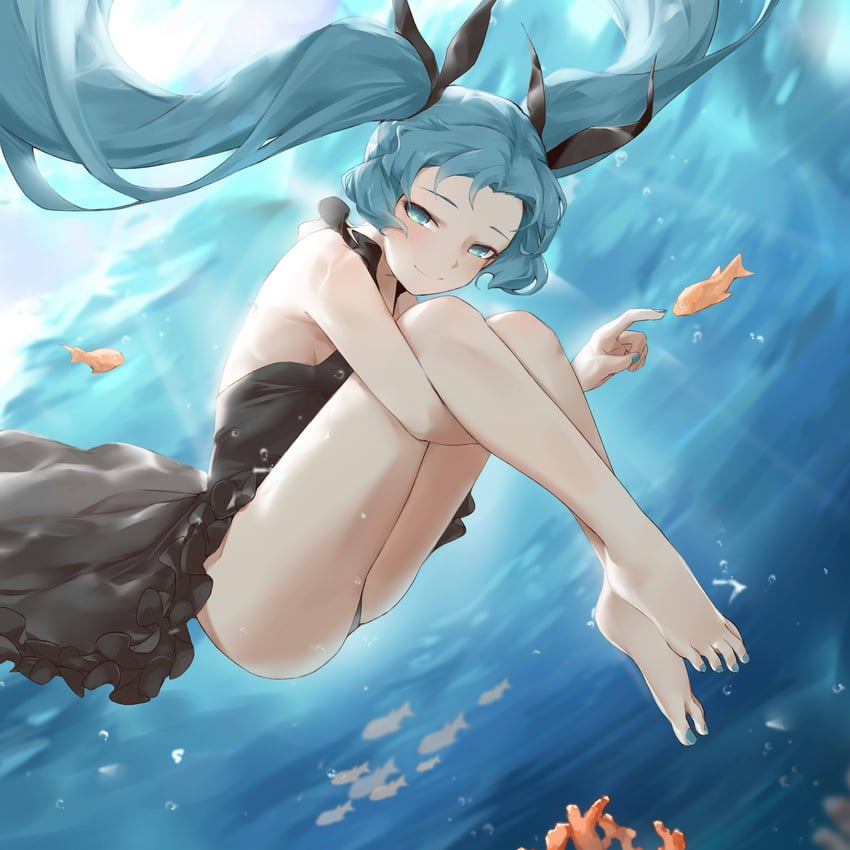 hatsune miku (vocaloid and 1 more) drawn by oshino_yeye