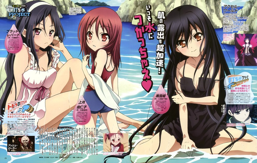 kuroyukihime, kouzuki yuniko, blood leopard, and kakei mihaya (accel world) drawn by ishikawa_tomomi