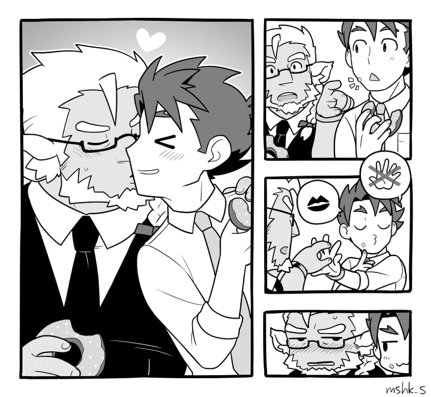 male protagonist and huckle (live a hero) drawn by masa_(mshk_s)