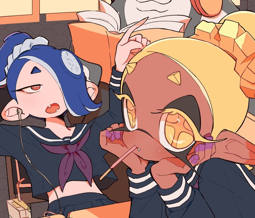 shiver, frye, and big man (splatoon and 1 more) drawn by maki_chaa