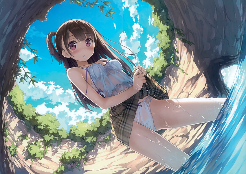 Wet anime girl