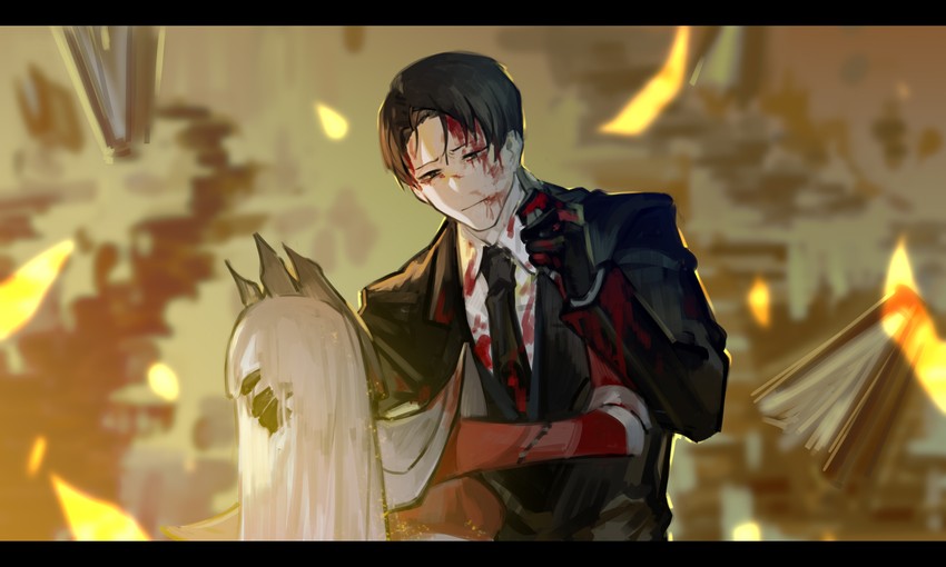 roland and angelica (project moon and 1 more) drawn by nishikujic