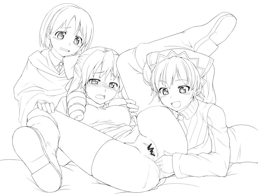 alicia melchiott, isara gunther, and susie evans (senjou no valkyria and 1 more) drawn by hiru_okita