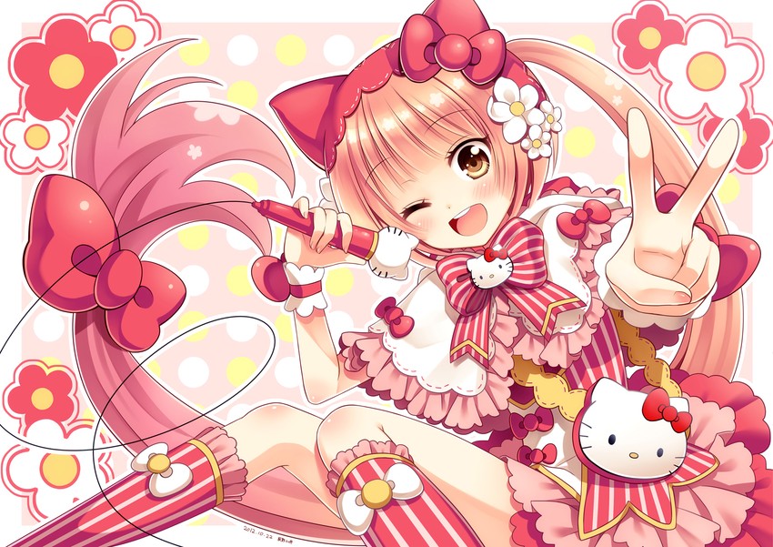 hello kitty and nekomura iroha (vocaloid and 3 more) drawn by hagino_kouta