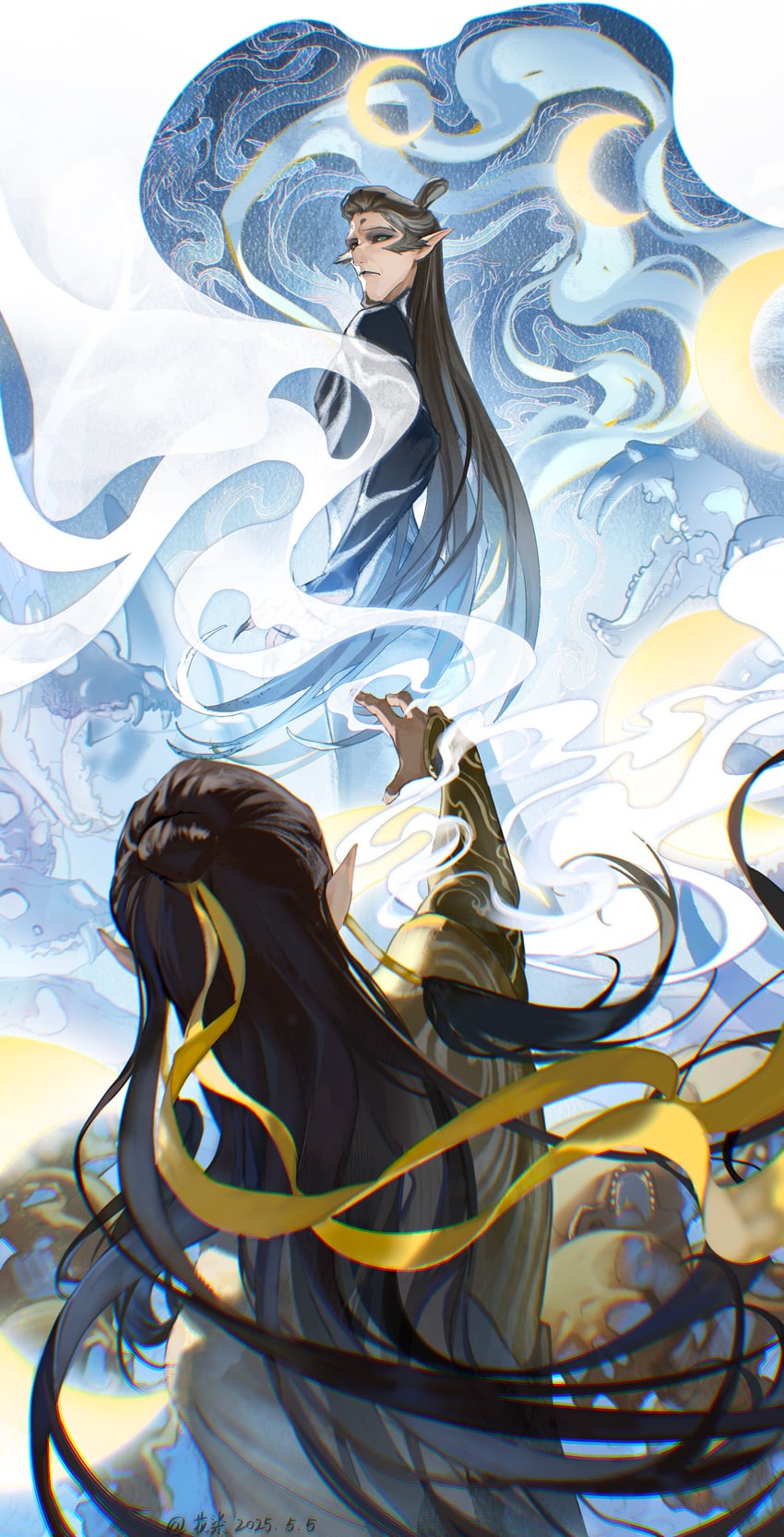 lutong and shen gongbao (nezha zhi motong jiangshi) drawn by lascorpio