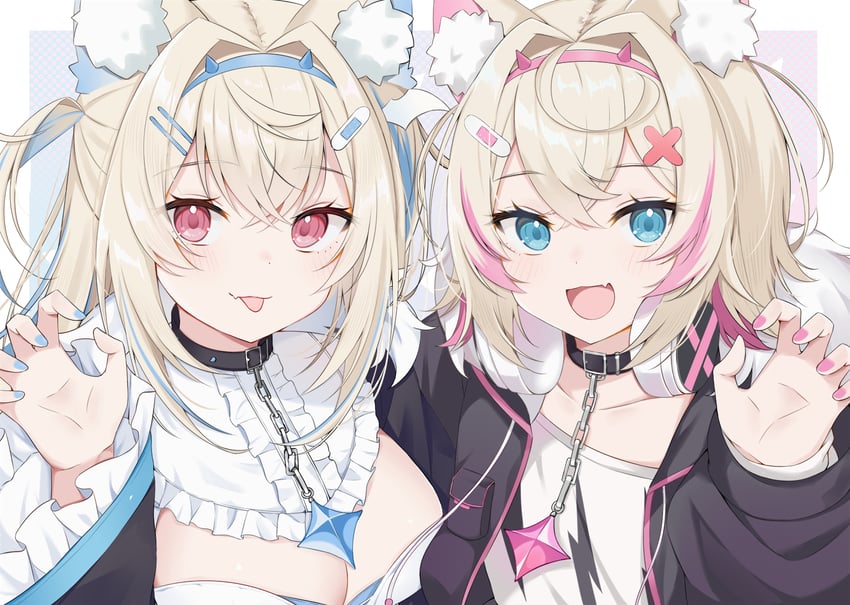 fuwawa abyssgard and mococo abyssgard (hololive and 1 more) drawn by swon_(joy200892)