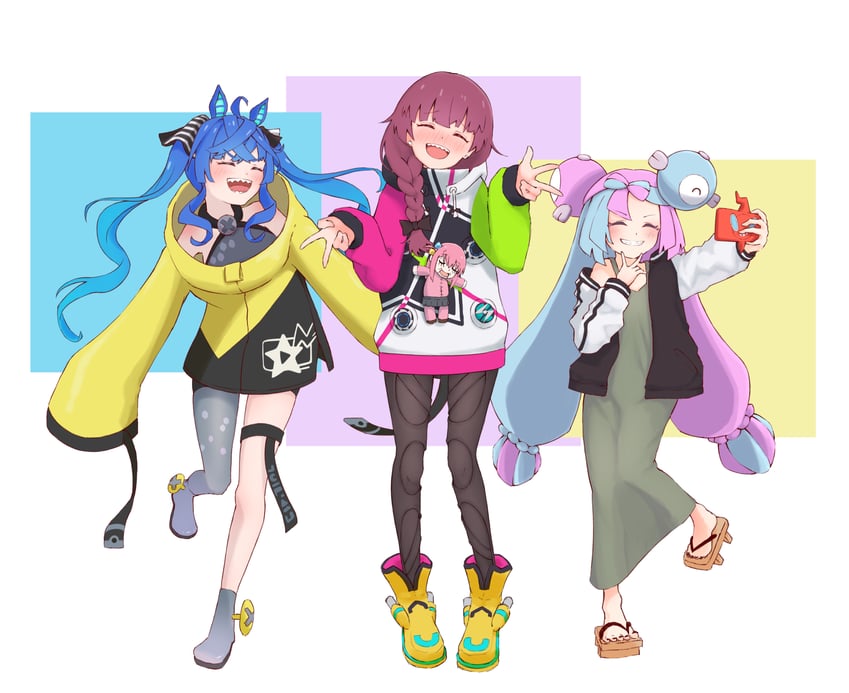 gotoh hitori, iono, rotom, hiroi kikuri, twin turbo, and 2 more (pokemon and 3 more) drawn by zephda