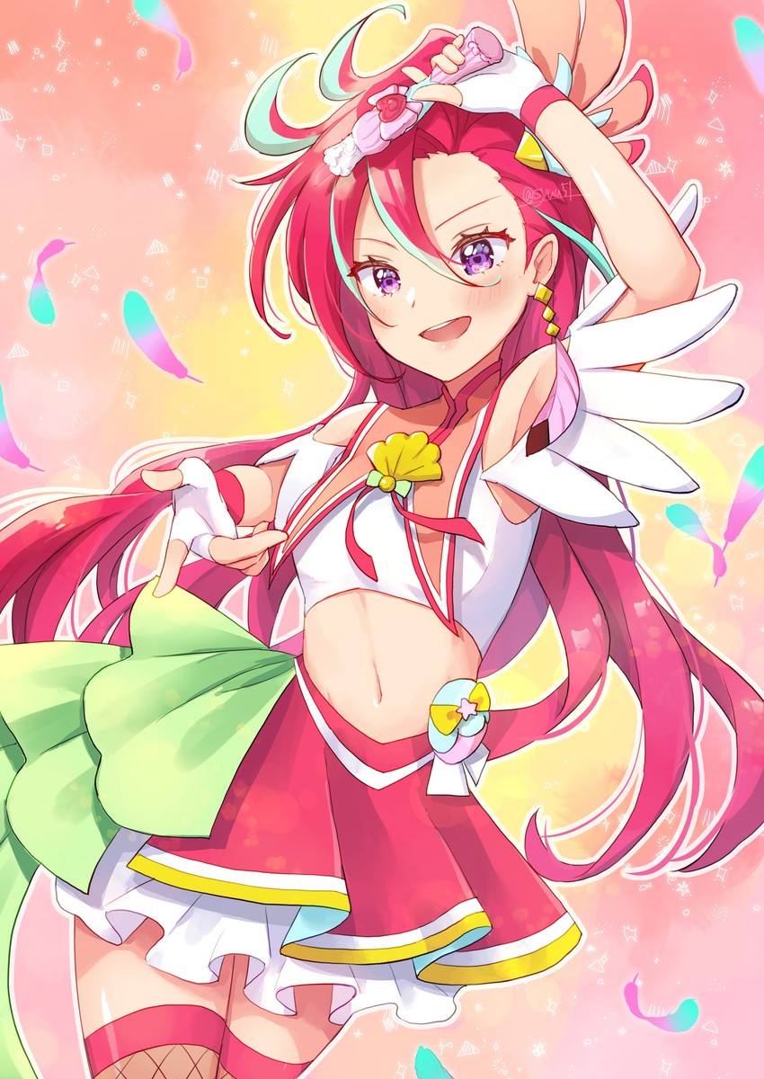 takizawa asuka and cure flamingo (precure and 1 more) drawn by hiiragi_syuu