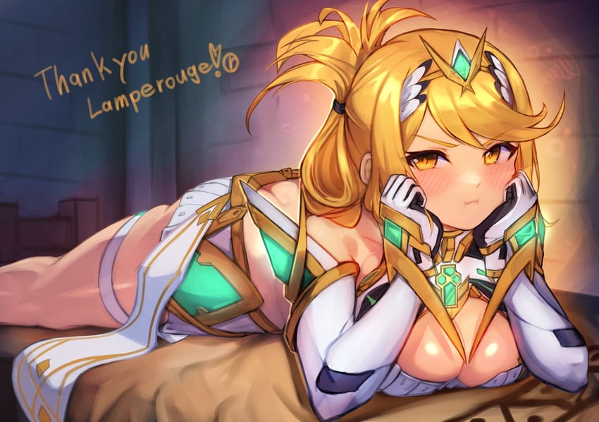 mythra (xenoblade chronicles and 1 more) drawn by r123