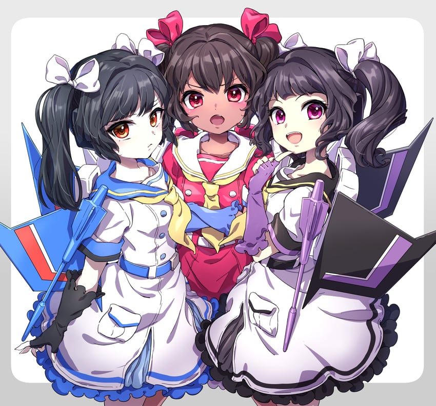 starscream, thundercracker, and skywarp (transformers) drawn by aoi_rena