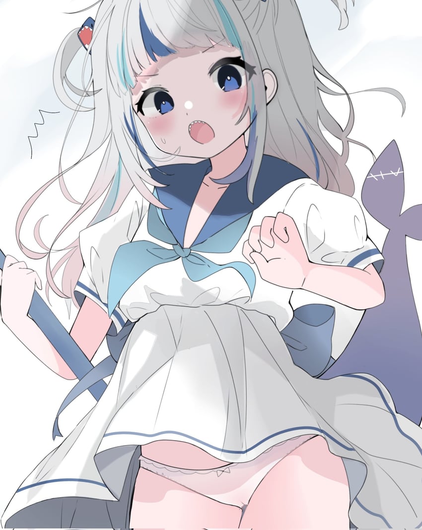 gawr gura (hololive and 1 more) drawn by nocchi_(r_ws2l)
