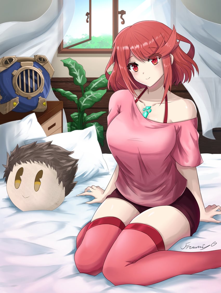 pyra and rex (xenoblade chronicles and 1 more) drawn by fgsketch