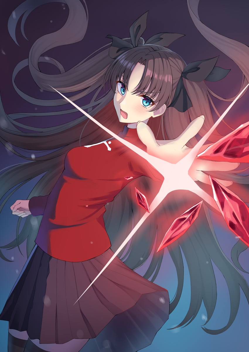 tohsaka rin (fate and 1 more) drawn by jishui3q