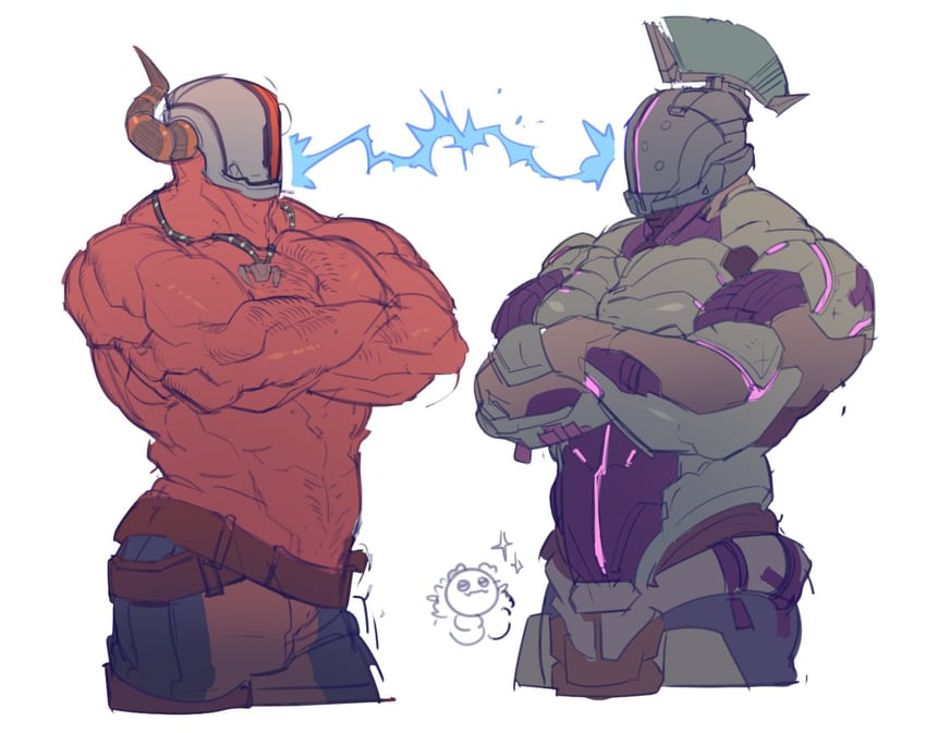 lord shaxx and saint-14 (destiny) drawn by boop_dega