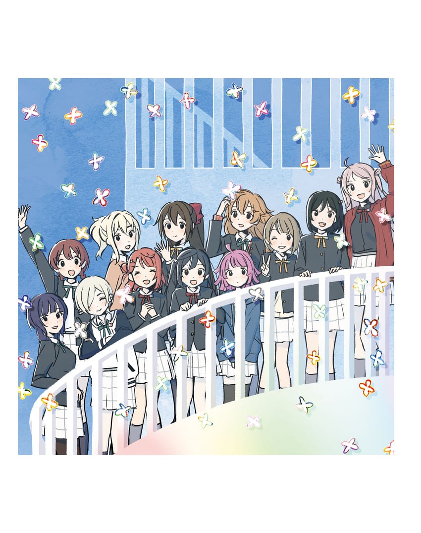 yuki setsuna, uehara ayumu, osaka shizuku, tennoji rina, nakasu kasumi, and 7 more (love live! and 1 more) drawn by mebachi