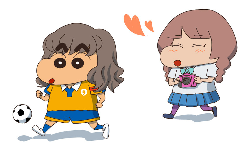 shindou takuto and yamana akane (inazuma eleven and 2 more) drawn by kyanoko
