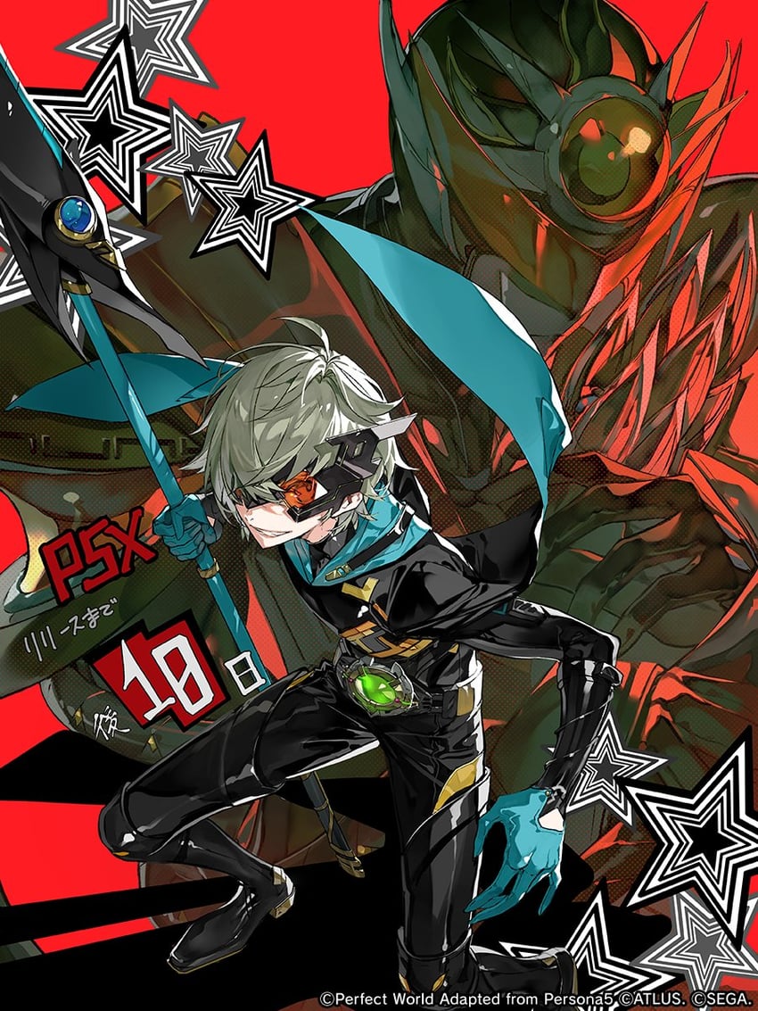 kamiyama reo and erytheia (persona and 2 more) drawn by mura_karuki
