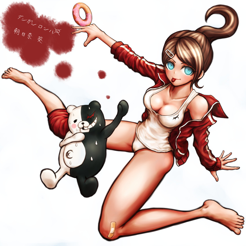 monokuma and asahina aoi (danganronpa and 1 more) drawn by oyume