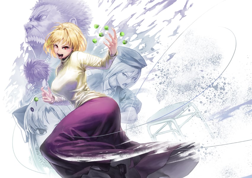 arcueid brunestud, tohno shiki, len, sion eltnam, sion eltnam atlasia, and 1 more (tsukihime and 1 more) drawn by higashiyama_hayato