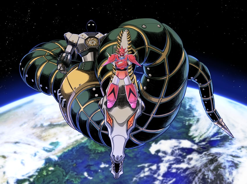 getter dragon and uzaara (getter robo and 1 more) drawn by zatou_(kirsakizato)