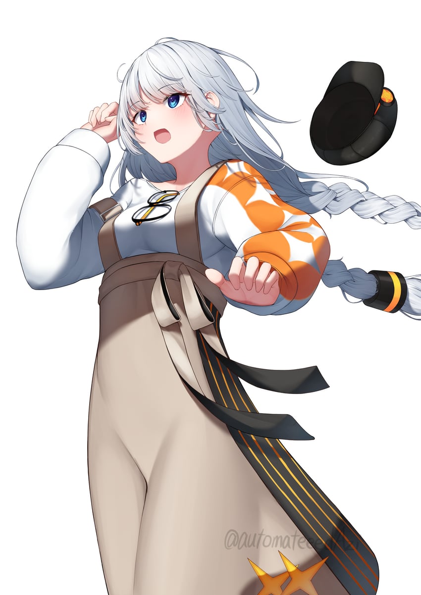 kizuna akari (vocaloid and 1 more) drawn by m->g