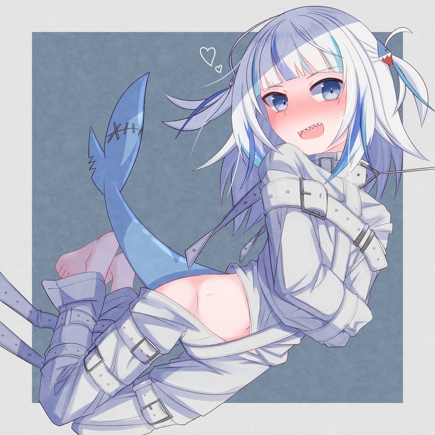 gawr gura (hololive and 1 more) drawn by menou_74