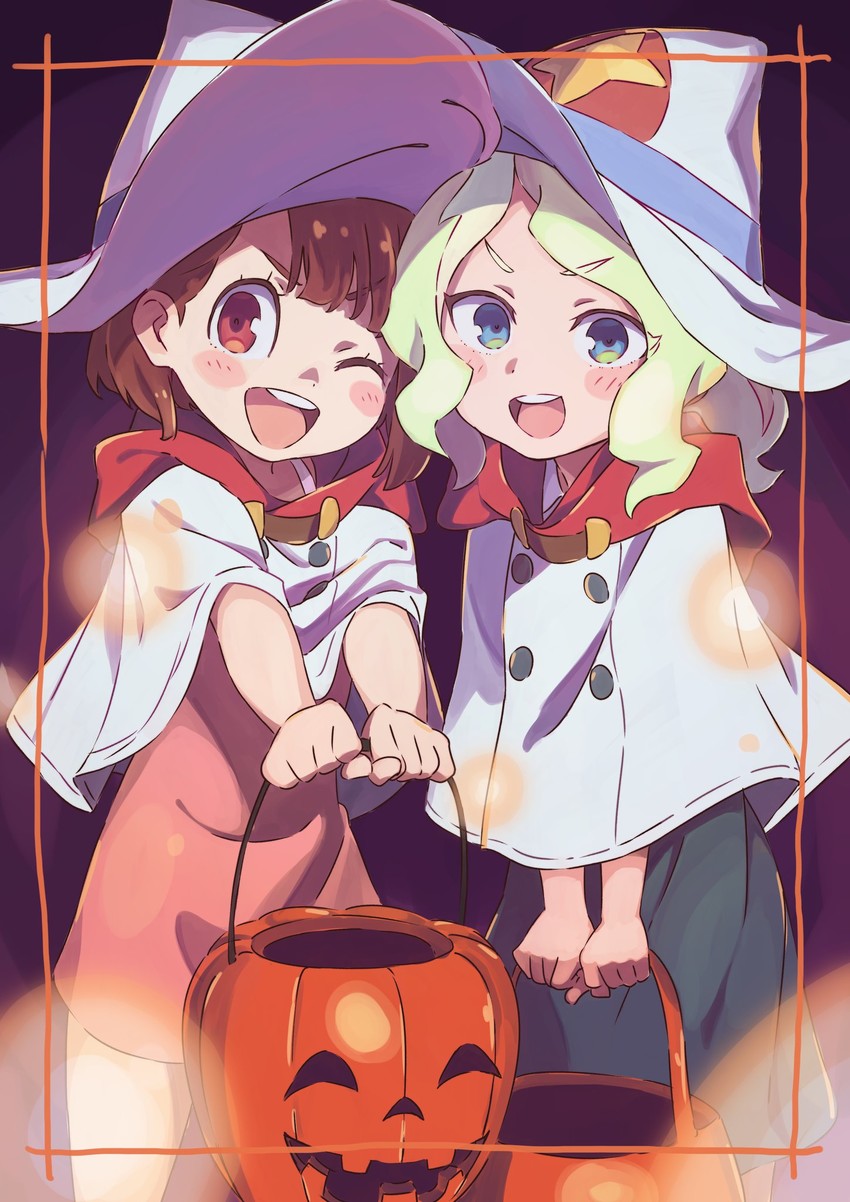 kagari atsuko and diana cavendish (little witch academia) drawn by tama_(tama-s)
