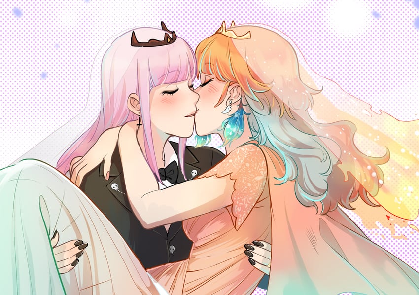 mori calliope and takanashi kiara (hololive and 1 more) drawn by ticcy