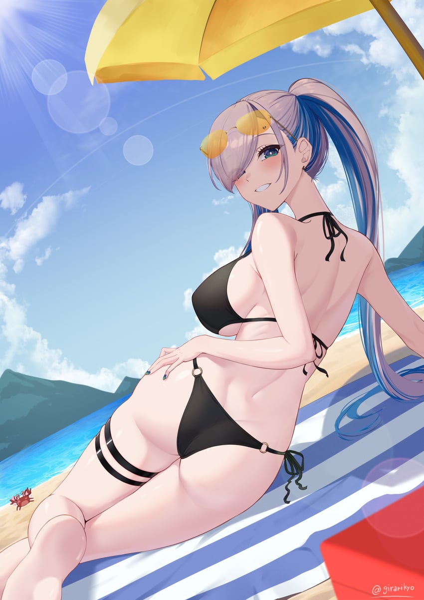 pavolia reine (hololive and 1 more) drawn by girarikyo
