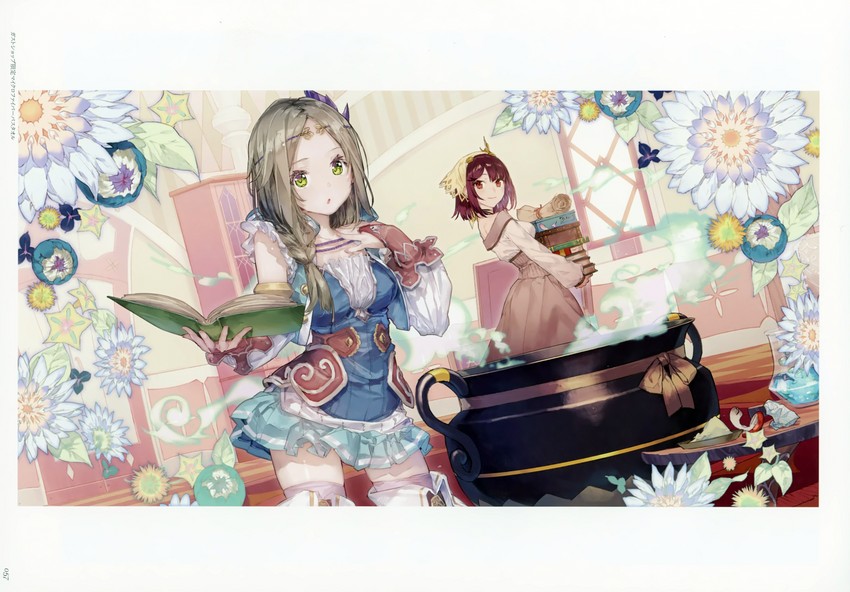sophie neuenmuller and firis mistlud (atelier and 1 more) drawn by noco_(adamas) and yuugen