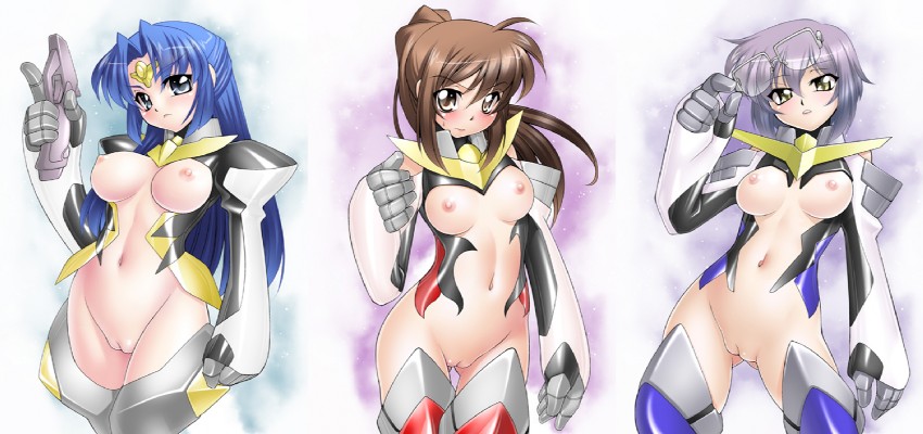 nagato yuki, asakura ryoko, and kyonko (suzumiya haruhi no yuuutsu) drawn by sakura_ryuuken