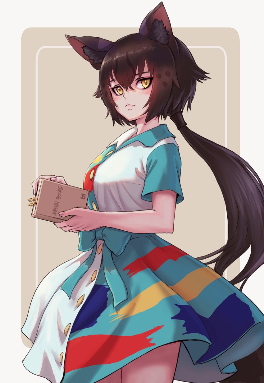 black serval (kemono friends and 1 more) drawn by kosai_takayuki