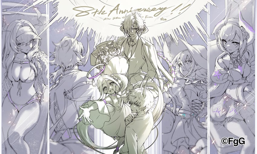 schmeier, lil, helene, zafeiris, lindrake, and 2 more (ta ga tame no alchemist) drawn by nikuta_(gumi)