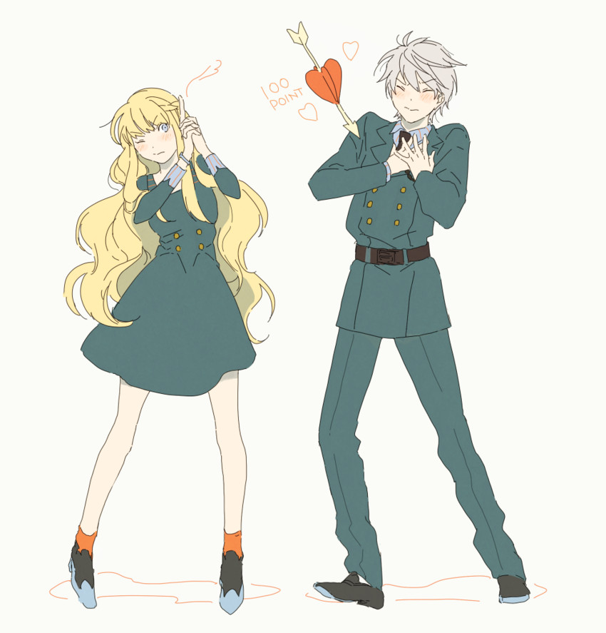 slaine troyard and asseylum vers allusia (aldnoah.zero) drawn by roku_(tsua-kihuyu)