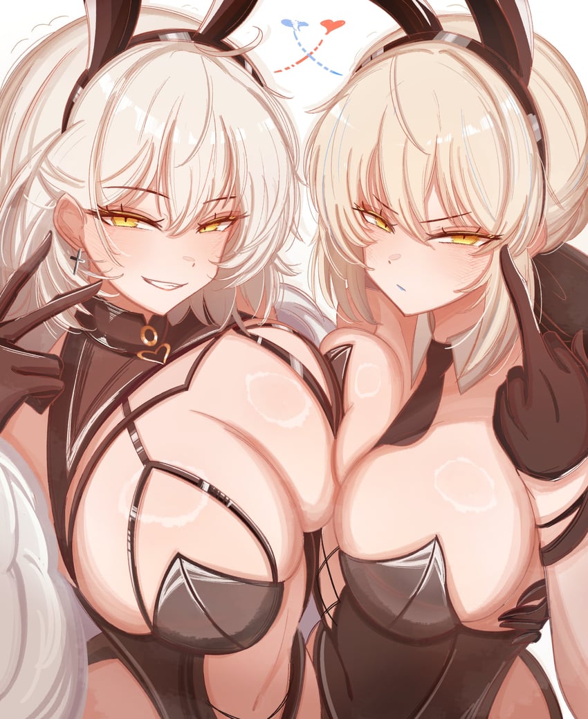 artoria pendragon, jeanne d'arc alter, saber alter, mp40, and lancelot (fate and 3 more) drawn by 0nineo9