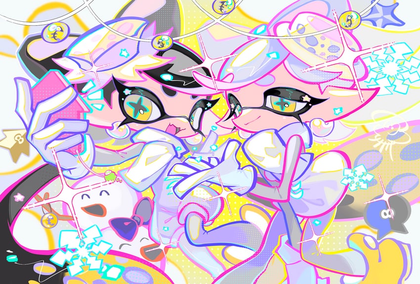 callie and marie (splatoon and 1 more) drawn by xiaoyunatie