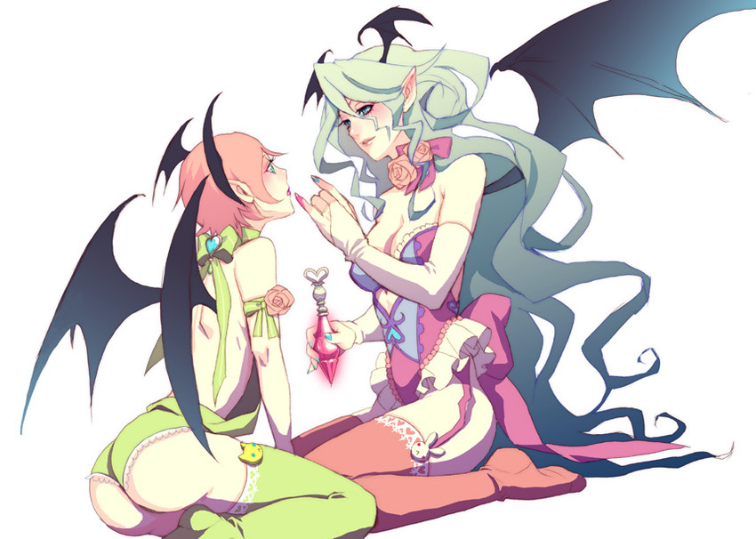 morrigan aensland and lilith (darkstalkers) drawn by ueda_toraji