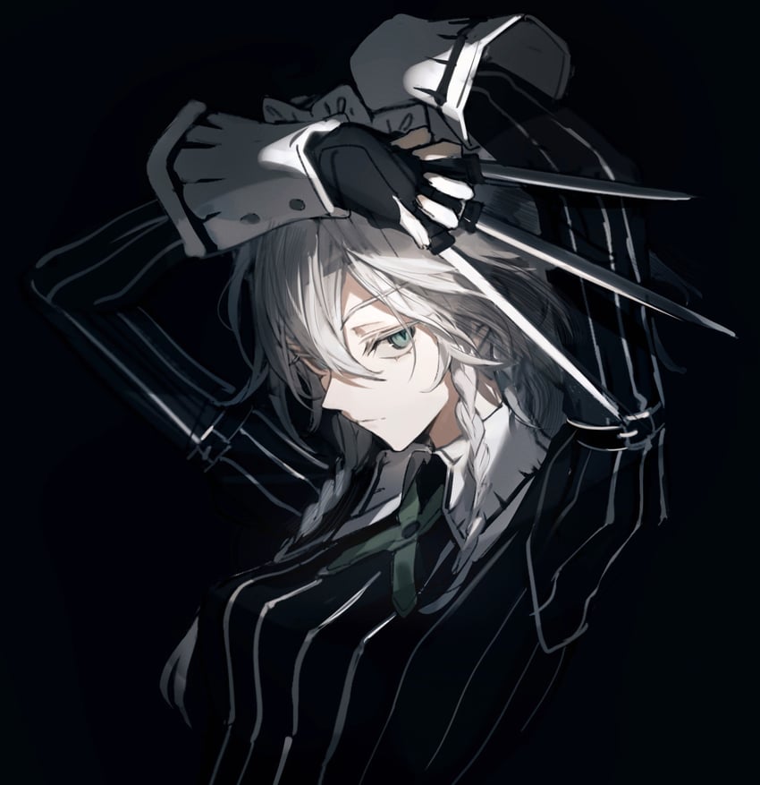 izayoi sakuya (touhou and 1 more) drawn by kumatangent