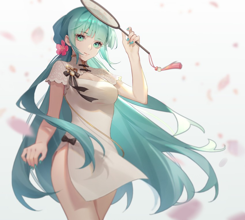hatsune miku and shaohua hatsune miku (vocaloid) drawn by limao_jun
