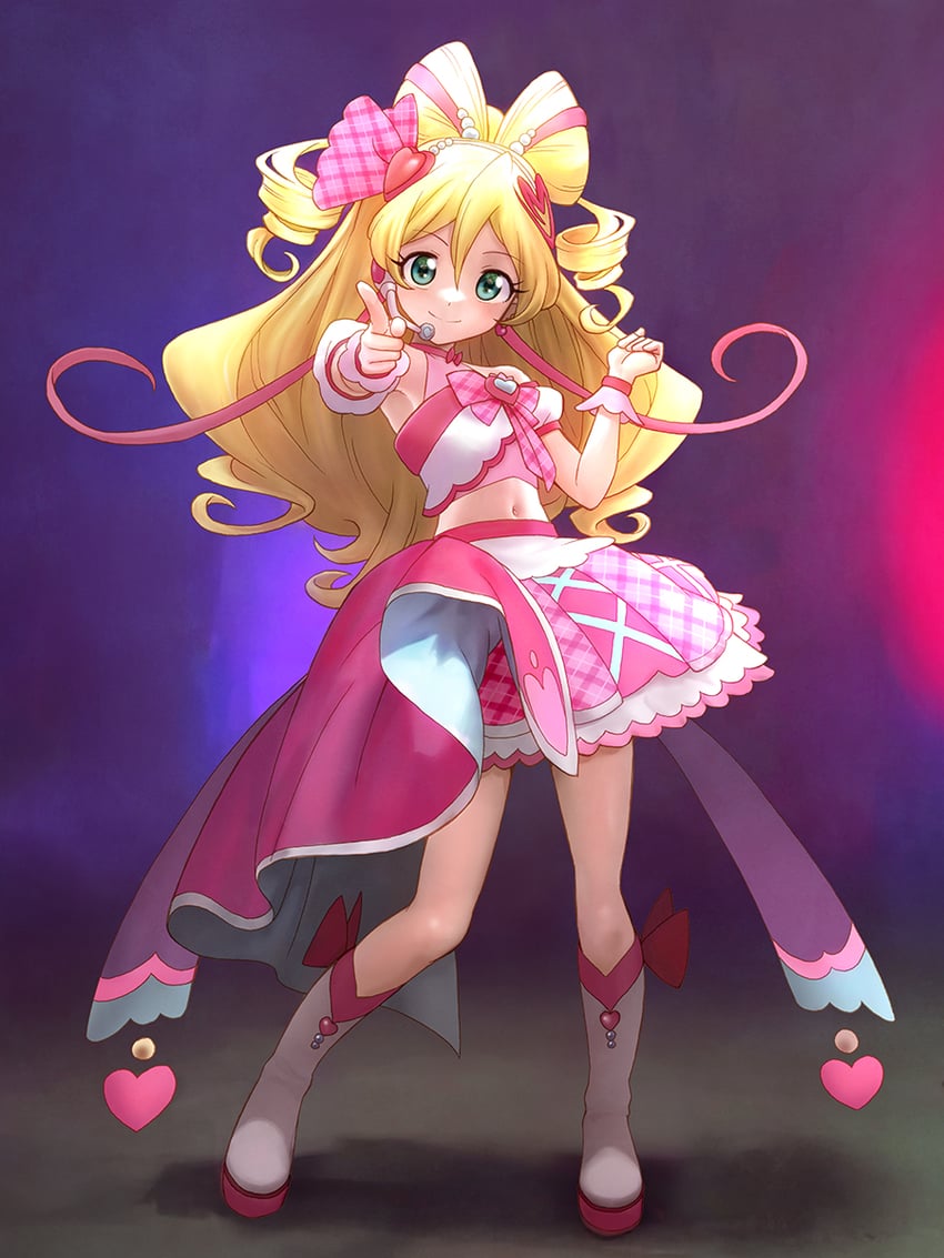 sakura uta and cure idol (precure and 1 more) drawn by unno_hotaru