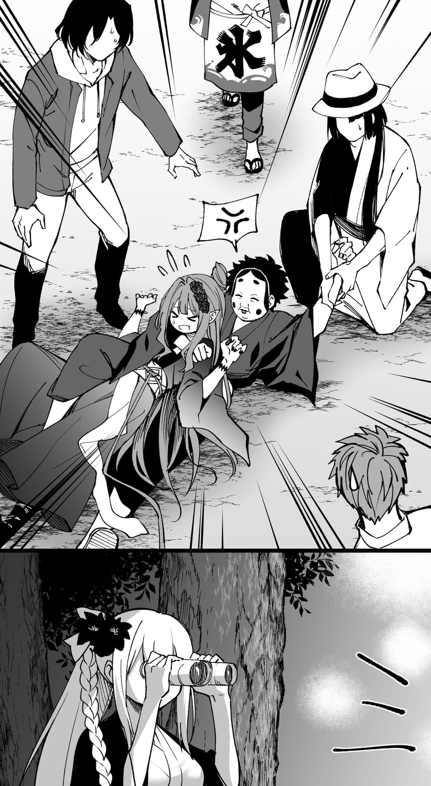 fujimaru ritsuka, morgan le fay, cu chulainn, baobhan sith, constantine xi, and 1 more (fate and 1 more) drawn by hirunagi