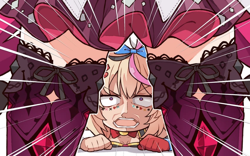 irys and omaru polka (hololive and 1 more) drawn by kukie-nyan