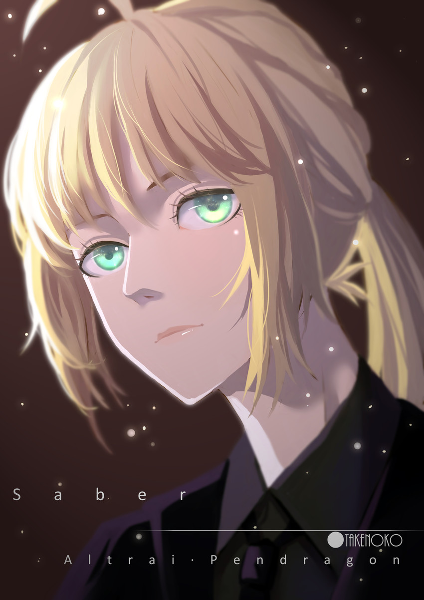 artoria pendragon and saber (fate and 1 more) drawn by takenokoqvq
