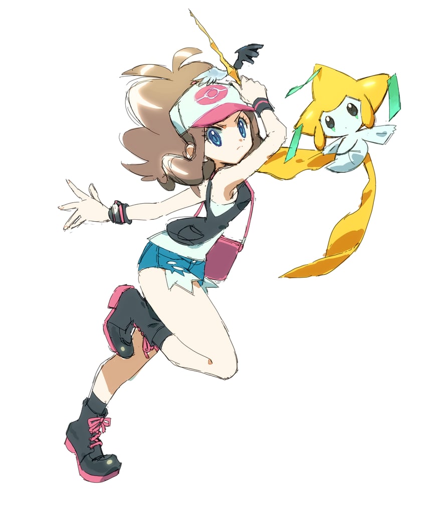hilda and jirachi (pokemon and 1 more) drawn by nyagiratwist