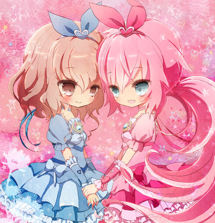kirino ranmaru, cure melody, shindou takuto, and cure beat (precure and 4 more) drawn by yoshida_(nono_ko)