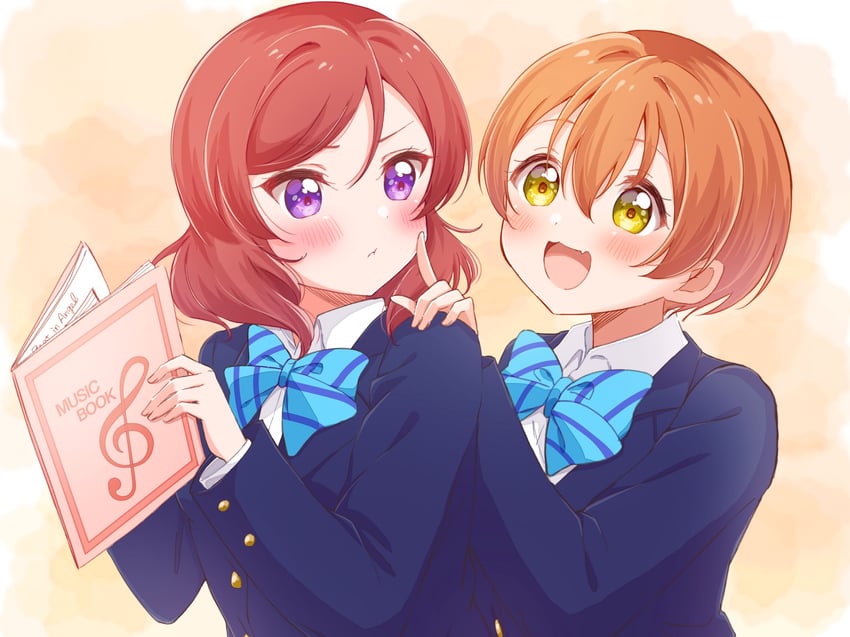 nishikino maki and hoshizora rin (love live! and 1 more) drawn by osono_(osonokichi)