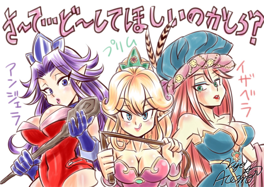 angela, primm, and isabella (seiken densetsu and 2 more) drawn by gengoro_akemori